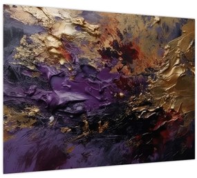 Tablou pe sticlă - Abstracție texturată (70x50 cm)