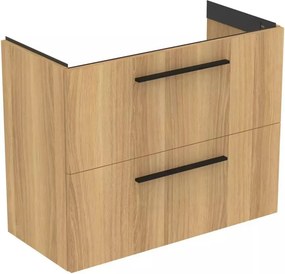 Dulap baza suspendat Ideal Standard i.life S 2 sertare stejar 80 cm