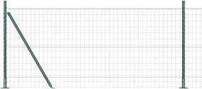 vidaXL Gard cu Stâlp Verde 1 x 10 m Oțel și PVC