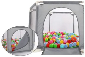 Țarc pentru copii cu mingi și coș 130x65x110cm GREY