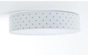LED Plafonieră GALAXY KIDS 24W 230V alb/turcoaz cu steluțe
