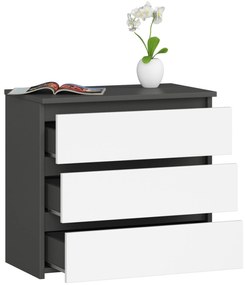 Comodă Cleania CL3 (grafit gri + alb). 1071244