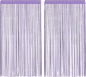 vidaXL Perdele șir 2 buc Violet 140x250 cm
