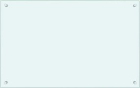 vidaXL Panou antistropi de bucătărie, alb, 80x50 cm, sticlă securizată