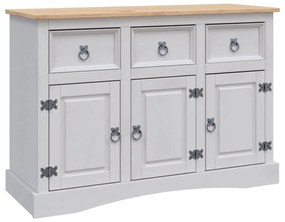 282633 vidaXL Servantă gri, 132x43x78 cm, lemn masiv pin mexican, gama Corona