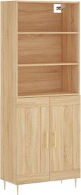vidaXL Dulap înalt, stejar sonoma, 69,5x34x180 cm, lemn compozit