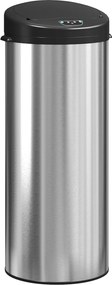 HOMCOM Coș de gunoi de 55L cu senzor pentru deschidere automată și închidere amortizată, 32x30x72.5 cm, Argintiu | Aosom Romania