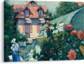 Tablou - Gustave Caillebotte, Dahlias, Garden at Petit Gennevilliers, reproducere (70x50 cm)