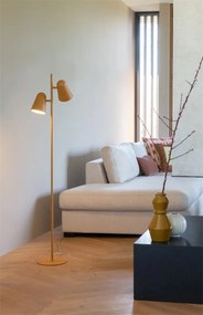 Lampa de podea cu doua spoturi directionabile Salamanca galben mustar