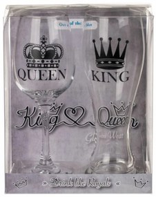 Pahare pentru cuplu King și Queen, 600 ml și430 ml.