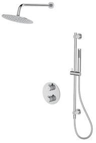 Set de duș cu baterie termostatică ascunsă Cersanit S952-032 ZEN crom lucios