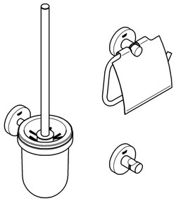 GROHE 41204DC0 - Set accesorii WC START 3-în-1, inox