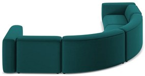 Colțar turcoaz cu tapițerie din catifea Ekahi – Makamii