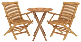 Set mobilier gradina, 3 piese, lemn masiv de tec