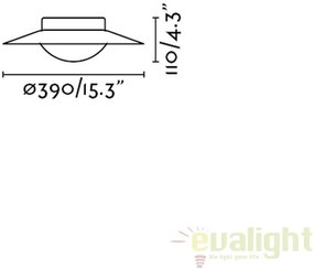 Plafoniera LED moderna SIDE 15W alb/nickel 62141