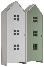 Șifonier de copii alb/verde 115x171,5 cm CASAMI BRUGES – Vipack