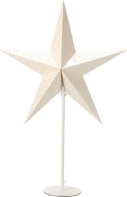 Stea decorativa stralucitoare din hartie, suport metalic, 45 cm