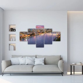 Tablou cu orașul Bratislava cu râu (125x70 cm), în 40 de alte dimensiuni noi