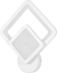 Aplica LED Erste Odin 25W Alb 26x29cm, 2500lm, CCT Reglabila 2700K-6500K, Corp Iluminat Modern Metal si Acrilic pentru Dormitor sau Hol IP20