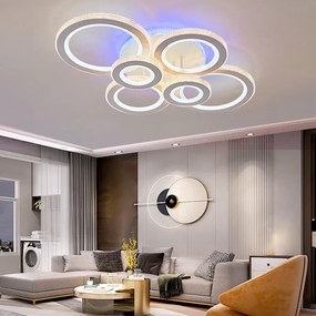 Lustra LED Cu Telecomanda, Elit's,3 Tipuri De Lumina, Intensitate Reglabila, 328W, Alb