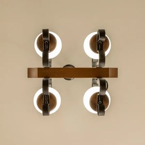 Lustră pe lanț Brilagi QUEEN 4xE14/40W/230V fag/nuc