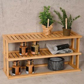 Raft de bucătărie din bambus Kesper 58806, 55 x 27 x 20 cm