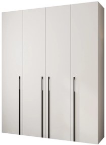 Dulap de haine 200 cm Carmela 50-3 (alb + Negru). 1126805