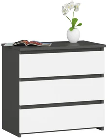 Comodă Cleania CL3 (grafit gri + alb). 1071244