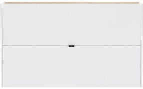 Pantofar alb cu deschidere înclinată, suspendat, cu aspect de lemn de stejar 140x83x18 cm Ameca – Germania