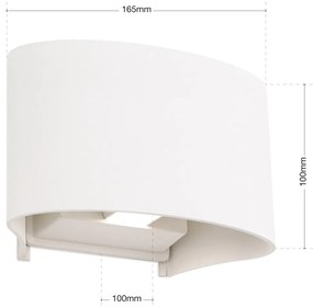 Aplica LED de exterior design modern ambiental IP54 GRETA alba