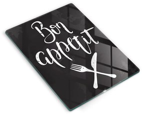 Tocător sticlă Inscripție Bon appetit