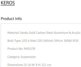 Pendul, Lustra LED design modern KEROS