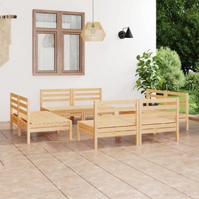3082412 vidaXL Set mobilier de grădină, 8 piese, lemn masiv de pin