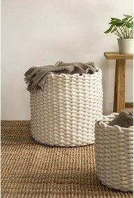 Coș de depozitare din material textil ø 40x40 cm Peach Skin Round XL – Bigso