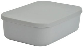 Cutie de depozitare gri din plastic cu capac 24x18x8 cm – Homéa