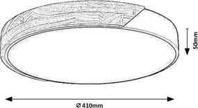Rabalux 71416 - Plafonieră LED MAPLE2 LED/24W/230V 4000K Ø 41 cm