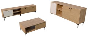 Set mobilier living Settle 2 (stejar alb). 1108079