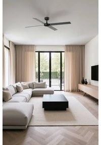 Ventilator de tavan FARO 34356 RUDDER L maro/negru d. 132 cm + telecomandă