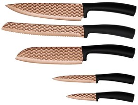 Set de cuțite inoxidabile 5 buc. negru/roz-auriu BerlingerHaus