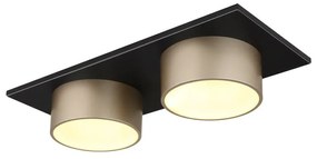 Plafoniera LED negru sampanie RAYMOND 2L