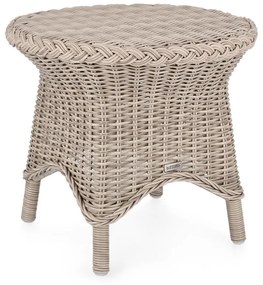 Masuta de cafea pentru gradina, metal / fibra sintetice, taupe, Ø 55,5x50 cm, Jupiter Bizzotto