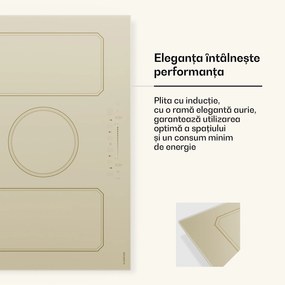 Klarstein Victoria plită cu inducție | 5 zone de gătit | Estetică retro | 11500 W | 77 cm
