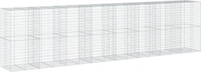 vidaXL Coș gabion cu capac, 800x100x200 cm, fier galvanizat