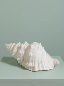Lampa de masa in forma de scoica , din rășină si pulbere de piatra , "Shell"