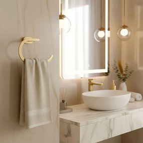 Cuier de baie Ring 110 Til Brush Gold