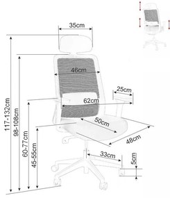 Scaun de birou Cantaron Plus, gri
