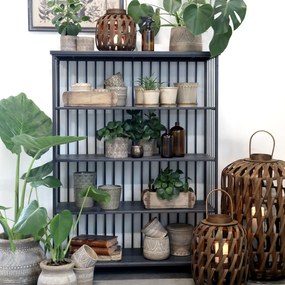 Etajera din metal, cu 3 rafturi, Antique Black
