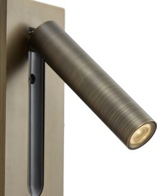 Set de 2 Aplice Moderne Bronz Închis Incl. LED - Plaza