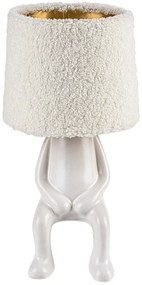 Veioza/Lampa de masa decorativa Smurfy alb/crem