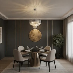 Brilagi - Lustră cu lanț ECLIPSE 7xE14/10W/230V, diametru 48 cm, argintie